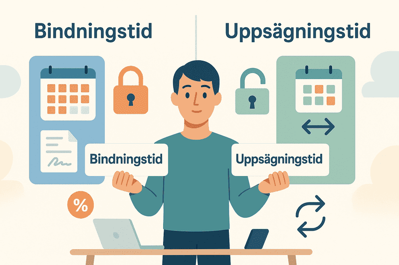 bindningstid och uppsägningstid